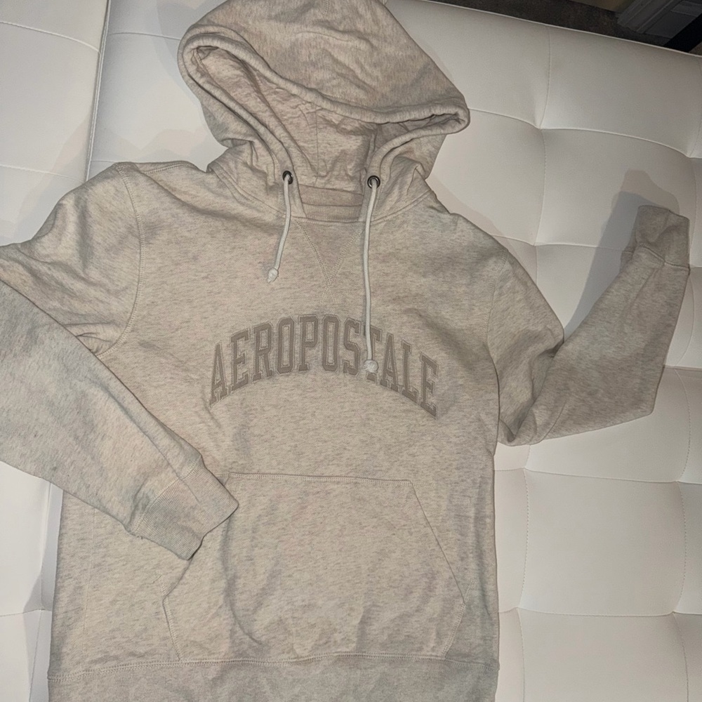 Aeropostale Men's Beige Hoodie Sweater